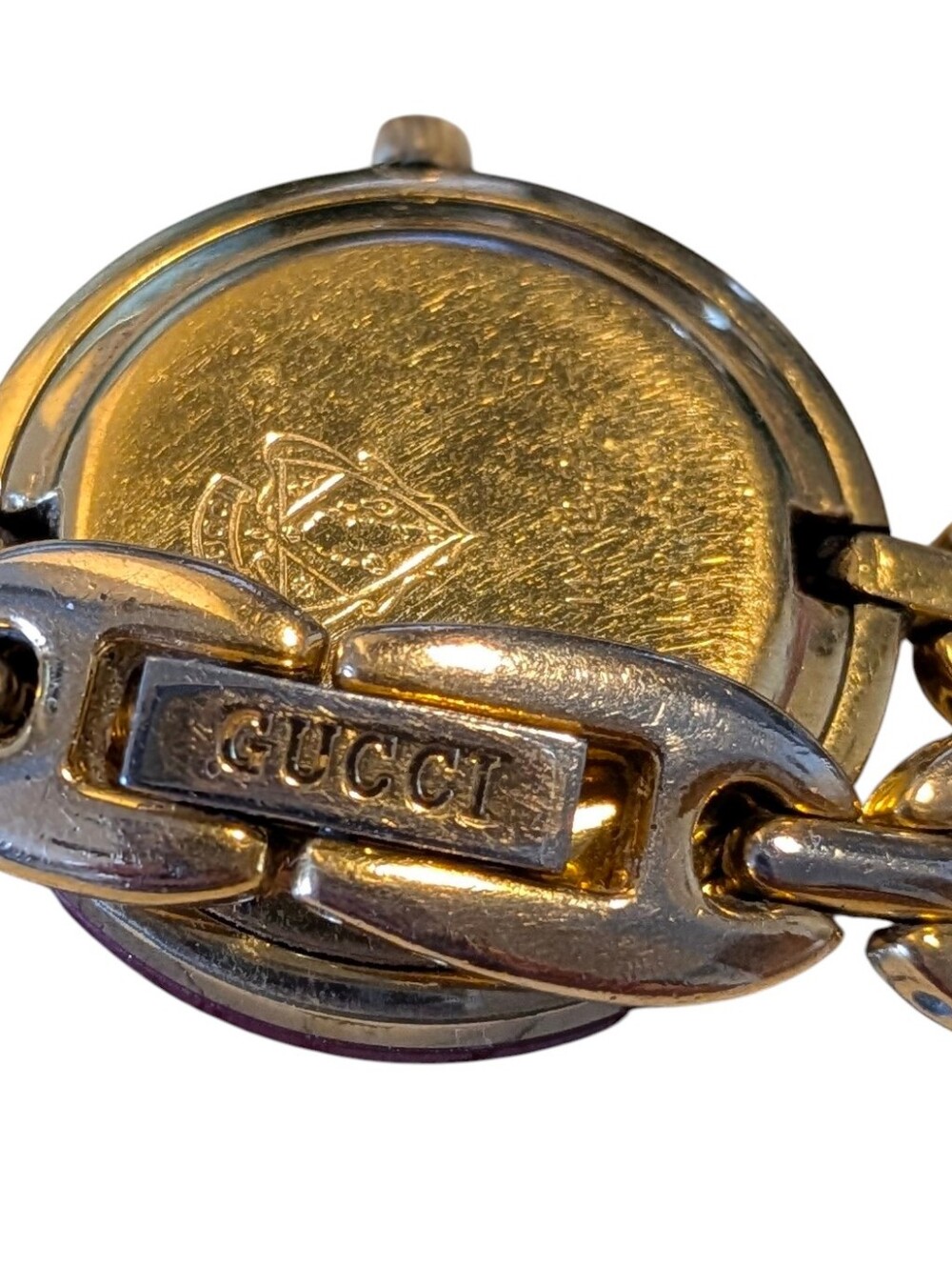 Gucci Women's Gold Bracelet Watch with Interchangeable Bezels Vintage Works - Picture 6 of 10